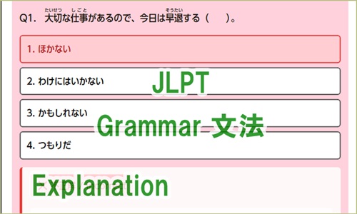 JLPTN3GrammarQuiz1