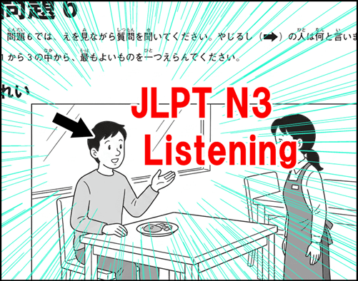 JLPT L3　画像付きの聴解問題、この人はなんと言いますか？